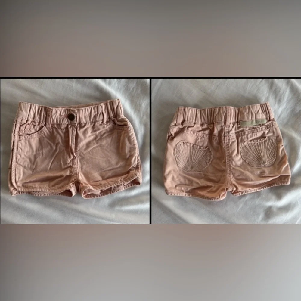 Stella McCartney Baby Girl Knit Cotton Shorts – Size 18 Months (Dusty Pink)